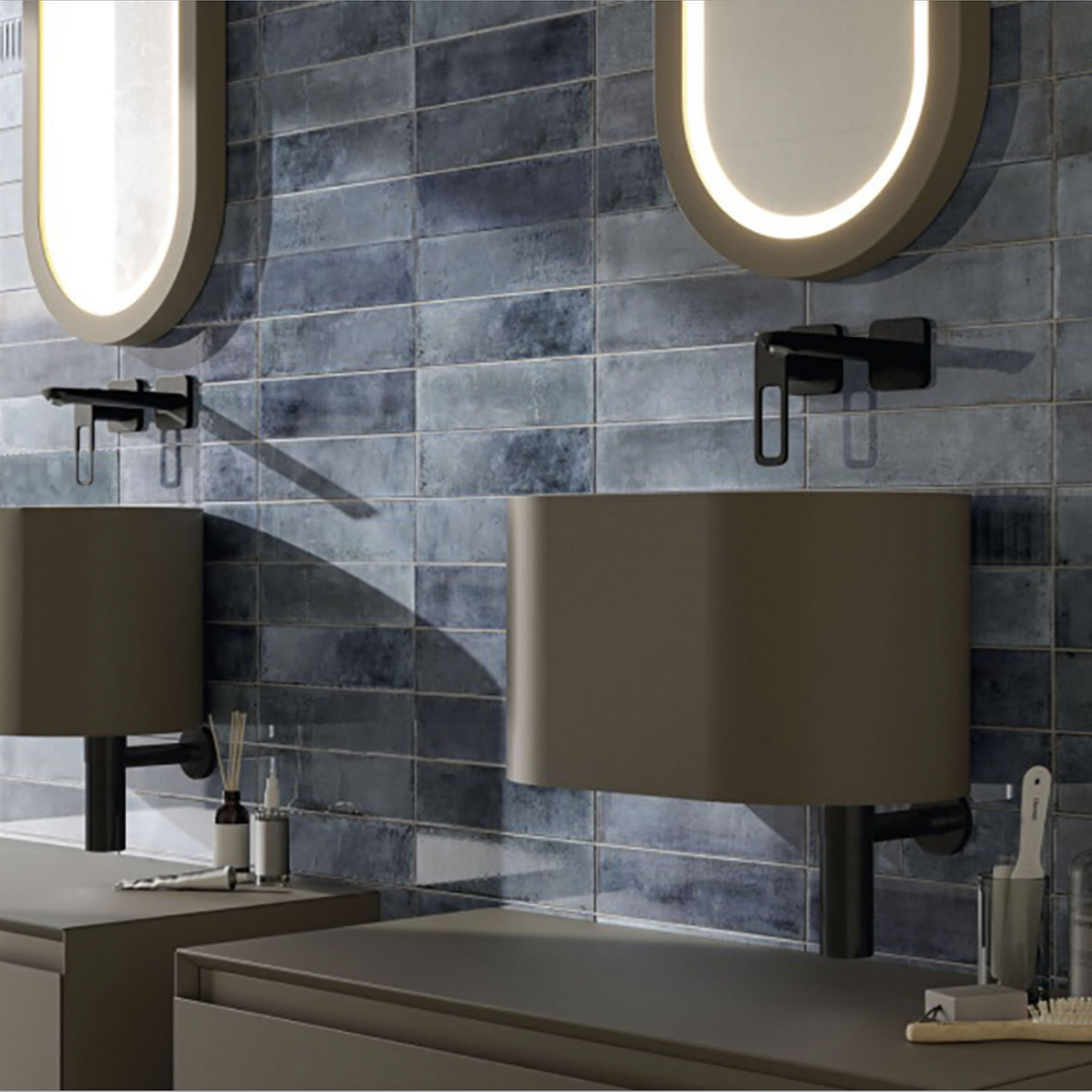 Mussa Subway Tile - Blue - Gallery Image