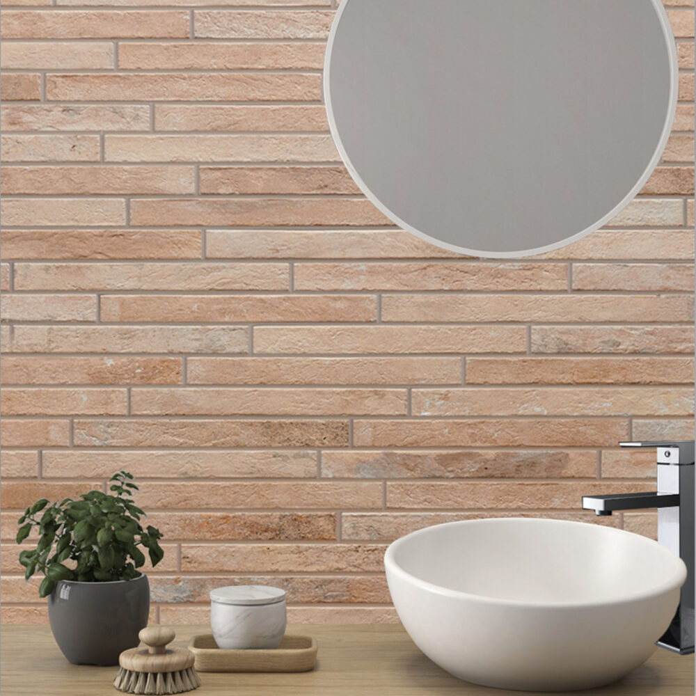 Nolita Extra Slim Porcelain Subway Tile - Sand - Gallery Image