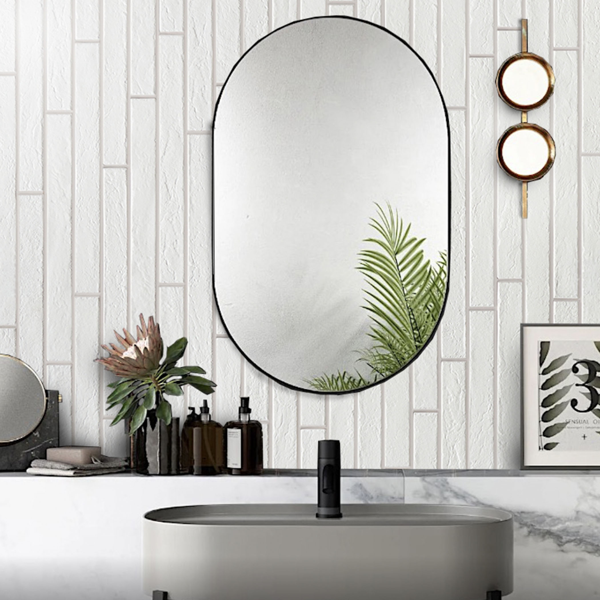 Nolita Extra Slim Porcelain Subway Tile - White - Gallery Image