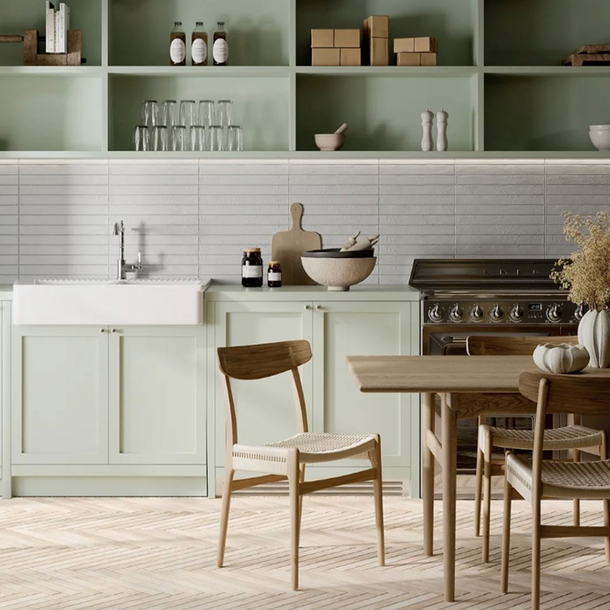 Nolita Extra Slim Porcelain Subway Tile - White - Gallery Image