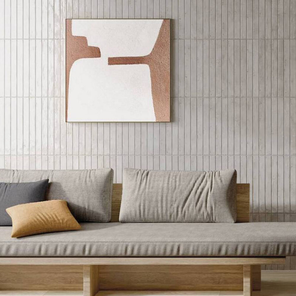 Nolita Extra Slim Porcelain Subway Tile - Pearl - Gallery Image