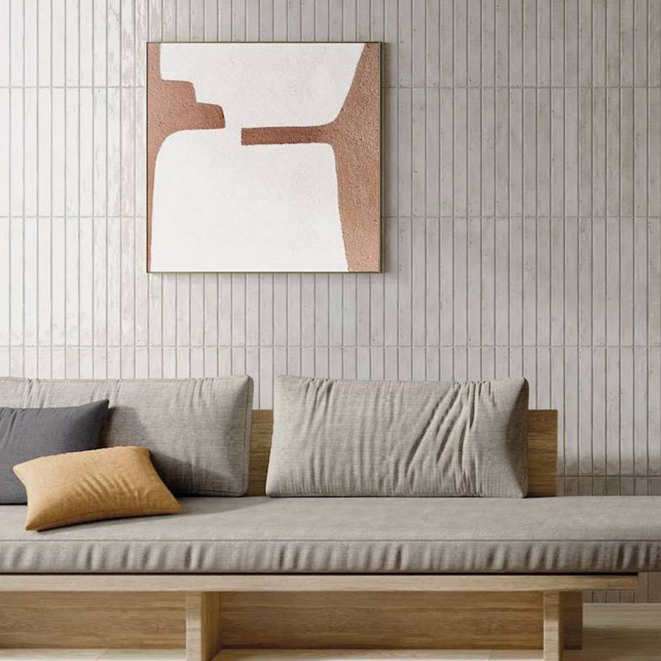 Nolita Extra Slim Porcelain Subway Tile - Pearl - Gallery Image