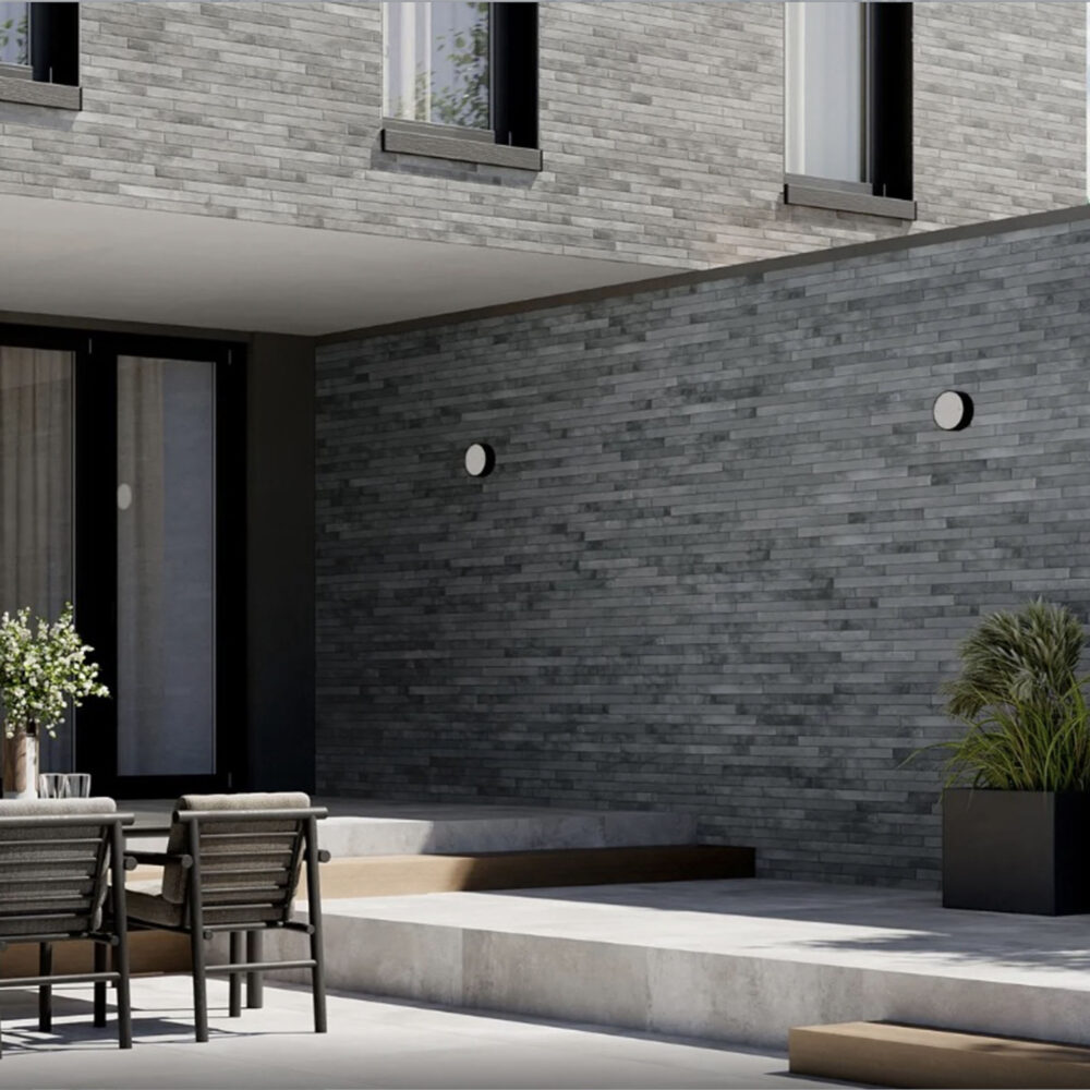 Nolita Extra Slim Porcelain Subway Tile - Charcoal - Gallery Image