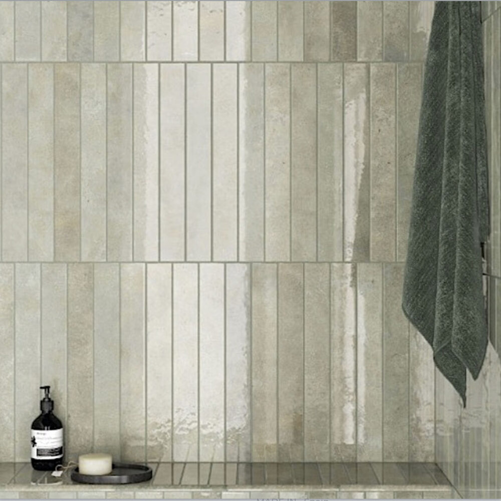 Verticale Extra Slim Porcelain Subway Tile - Green Field Gallery Image