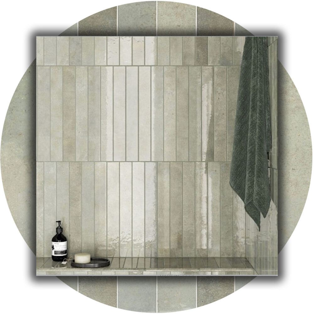 Verticale Extra Slim Porcelain Subway Tile - Green Field Product Image
