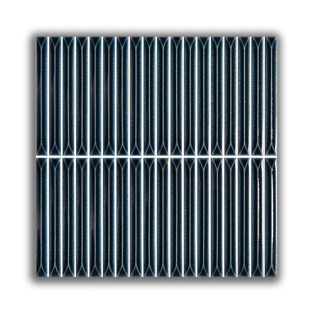 Ukibori Kit Kat Gloss Feature Tile - Blue - Gallery Image