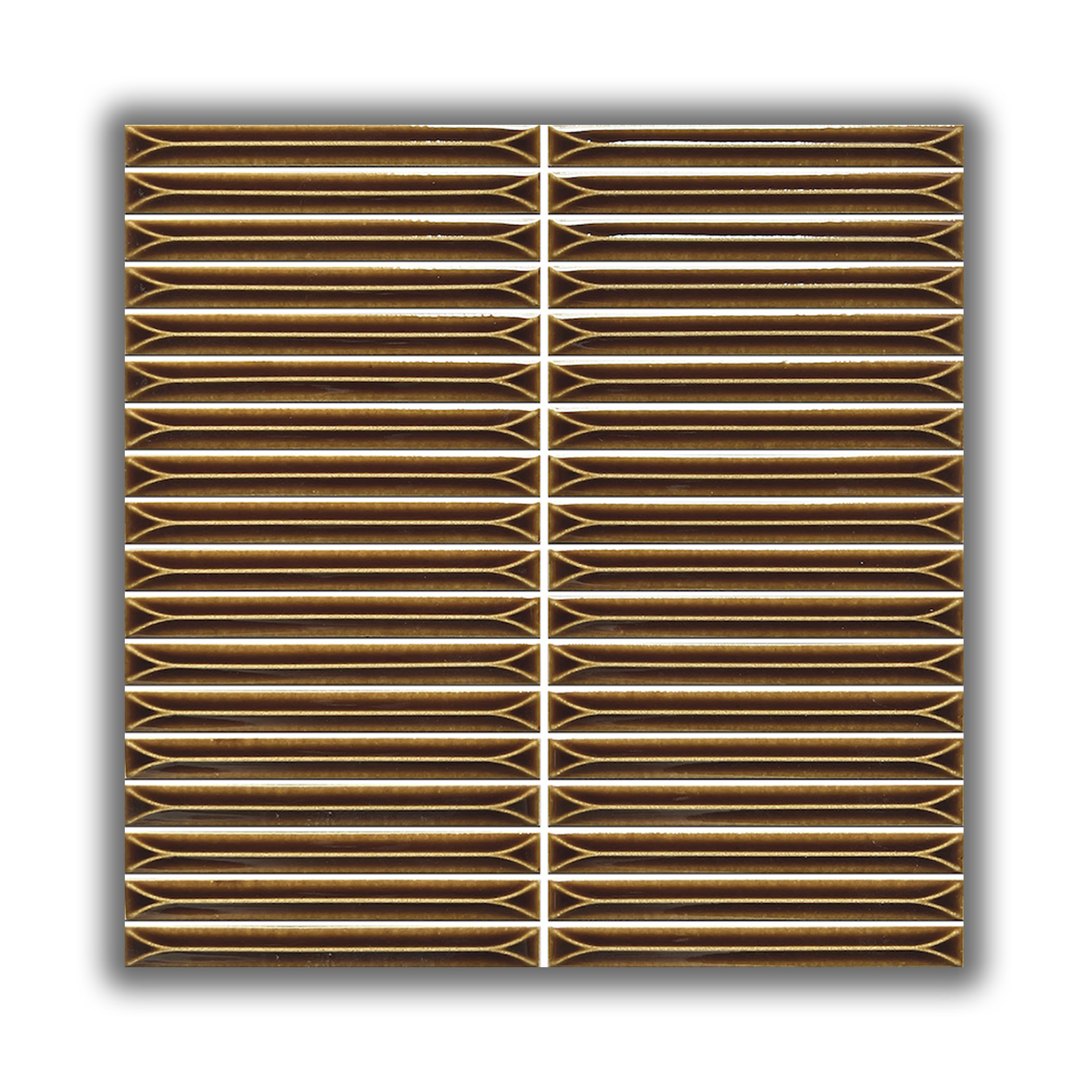 Ukibori Kit Kat Gloss Feature Tile - Orange - Gallery Image