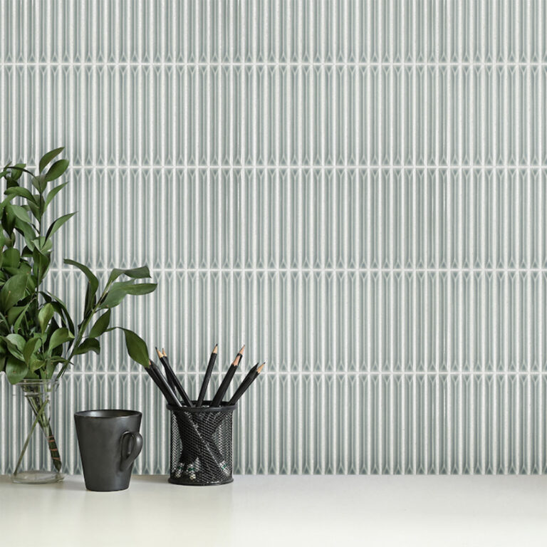 Ukibori Kit Kat Gloss Feature Tile - Light Grey