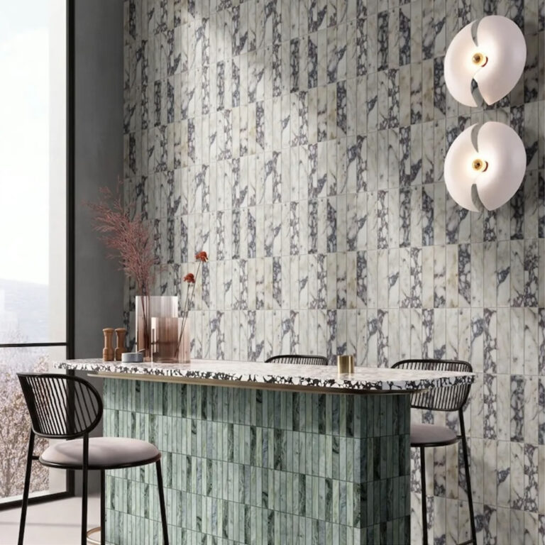 Elementa Natural Stone Subway Tile - Calacatta Viola - Product Image