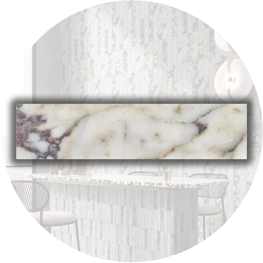 Elementa Natural Stone Subway Tile - Calacatta Viola - Image 3