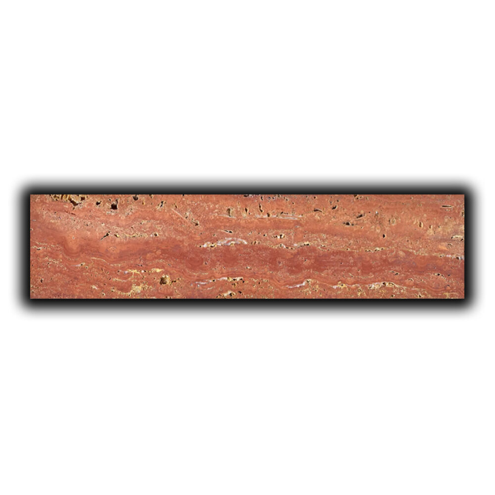 Elementa Natural Stone Subway Tile - Travertine Red - Gallery Image