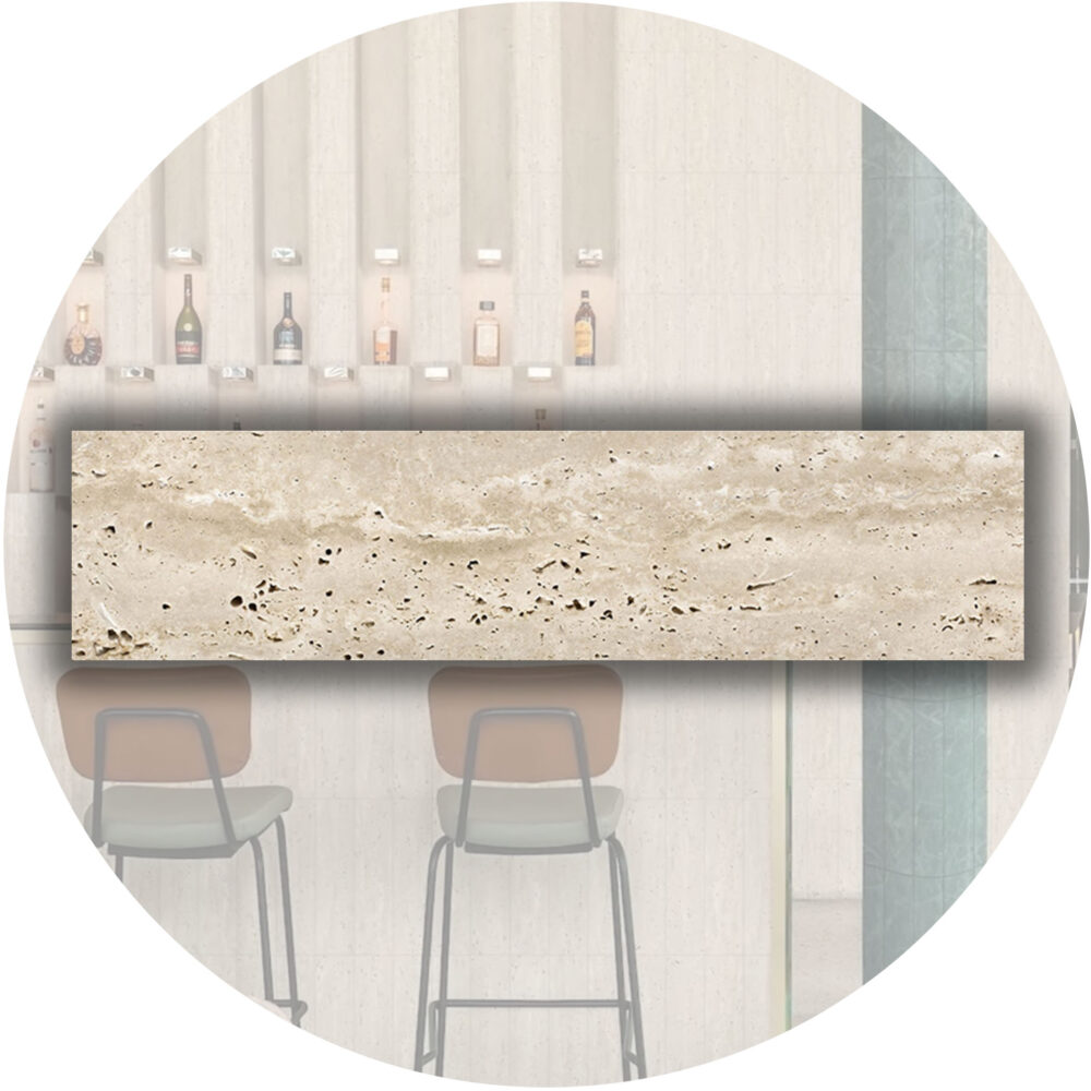 Elementa Natural Stone Subway Tile - Travertine Ivory - Gallery Image
