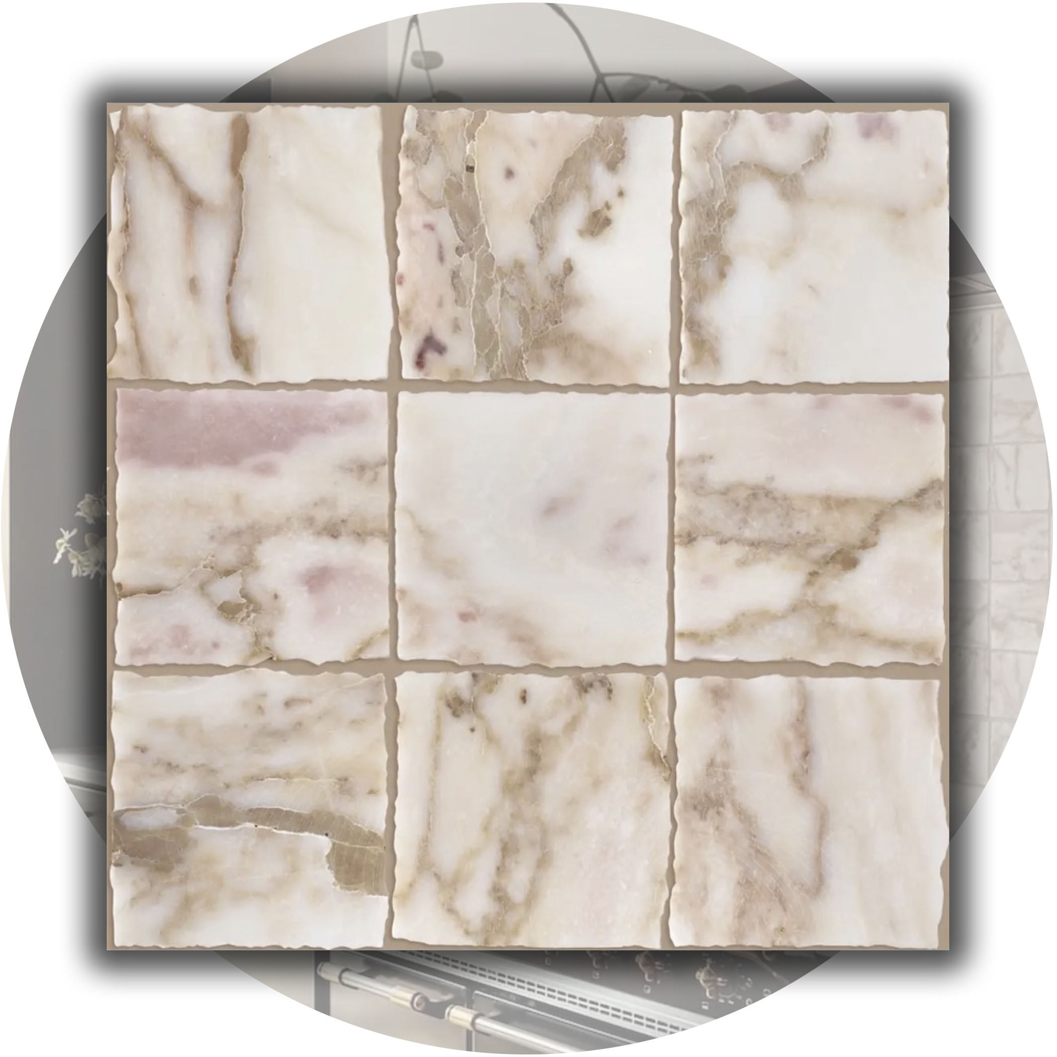 Elementa Natural Stone Square Tile - Calacatta Gold - Product Image
