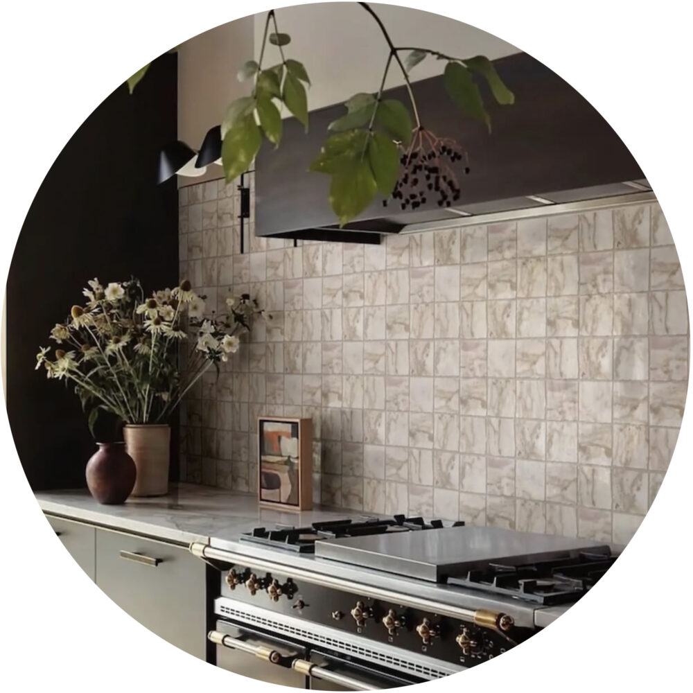 Elementa Natural Stone Square Tile - Calacatta Gold - Gallery Image