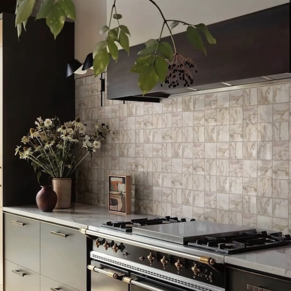 Elementa Natural Stone Square Tile - Calacatta Gold - Gallery Image