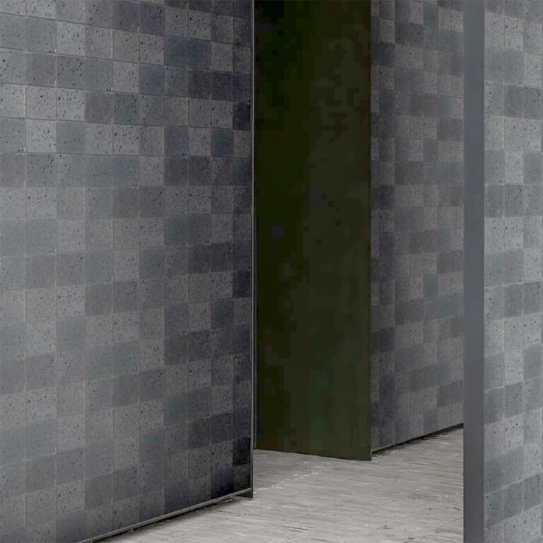 Elementa Natural Stone Square Tile - Travertine Black