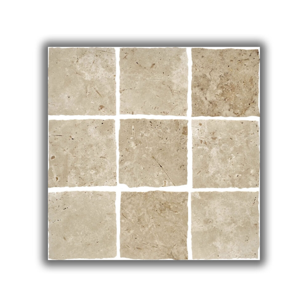 Elementa Natural Stone Square Tile - Travertine Ivory - Gallery Image