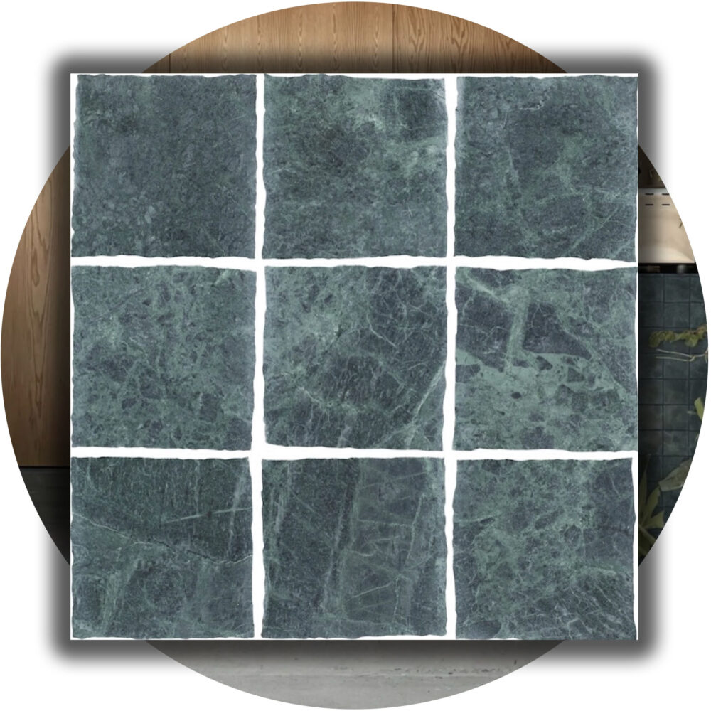 Elementa Natural Stone Square Tile - Verde Alpi - Product Image