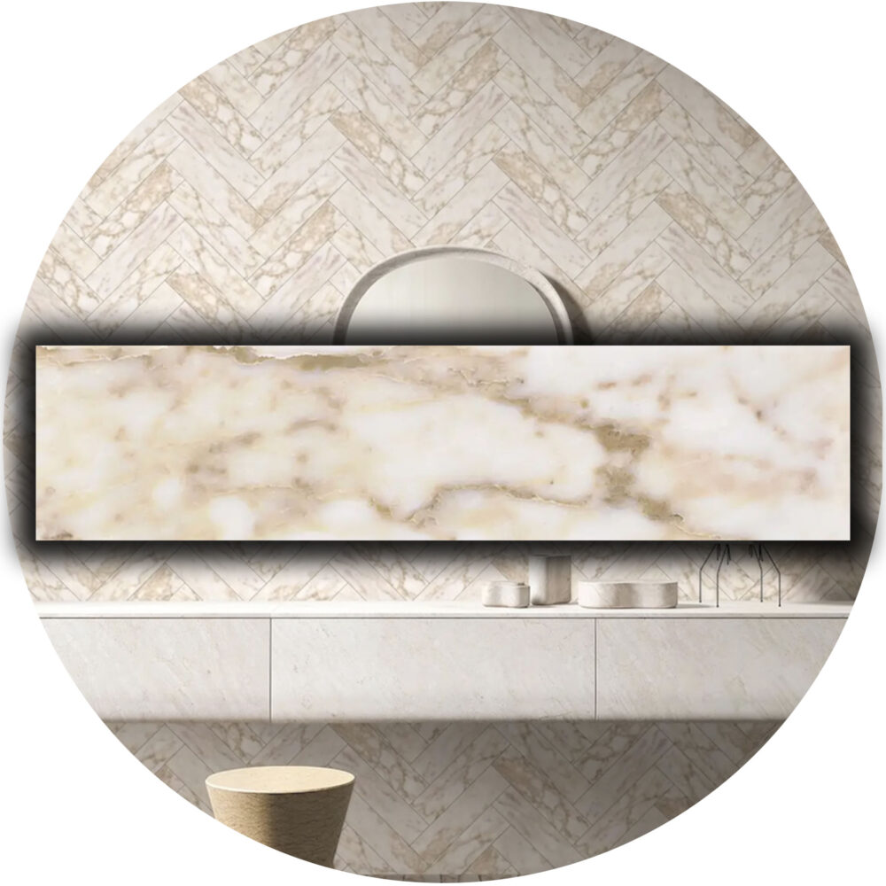 Elementa Natural Stone Subway Tile - Calacatta Gold - Product Image