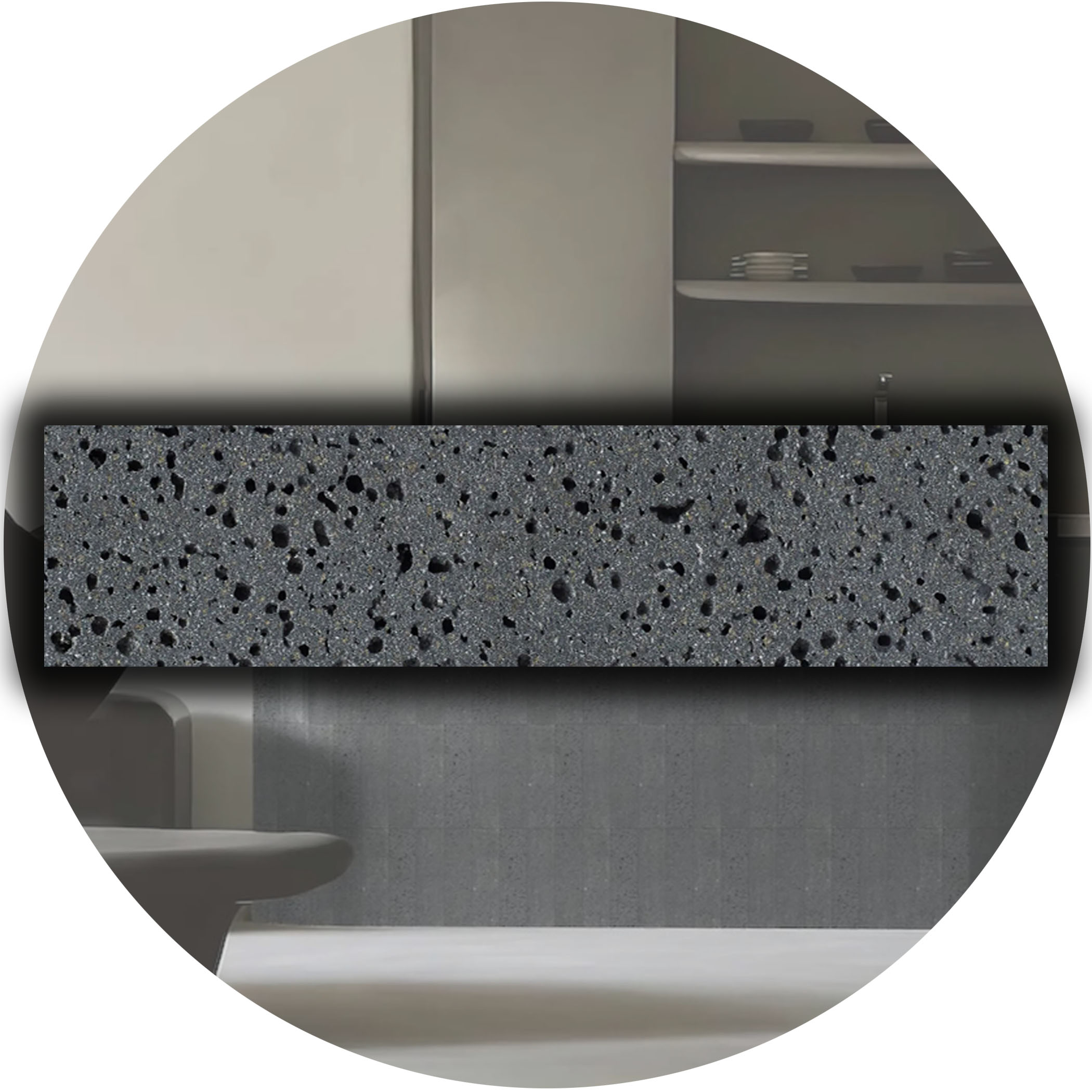 Elementa Natural Stone Subway Tile - Travertine Black - Product Image