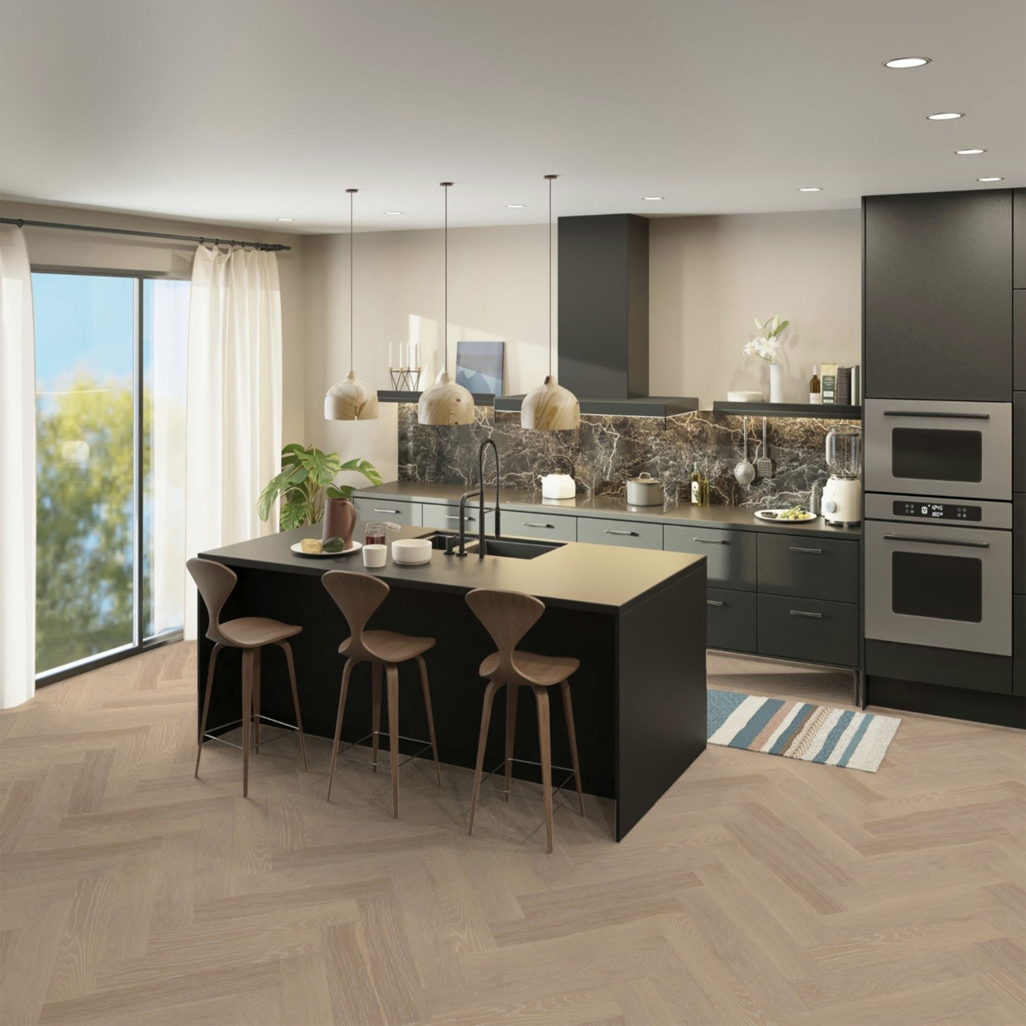 Sunstar Oak Classics - Herringbone Flooring - HW012-RZ Hastings-Herringbone - Gallery Image