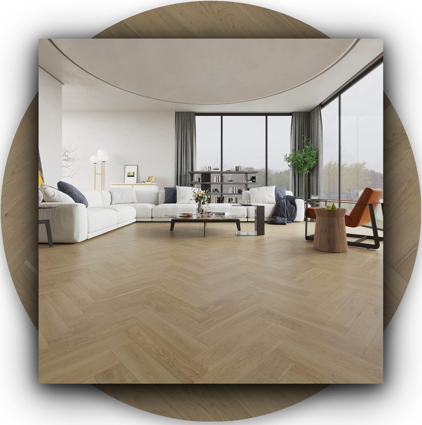 Sunstar Le Parquet Herringbone Flooring - 1501-RZ Lorient-Herringbone - Product Image