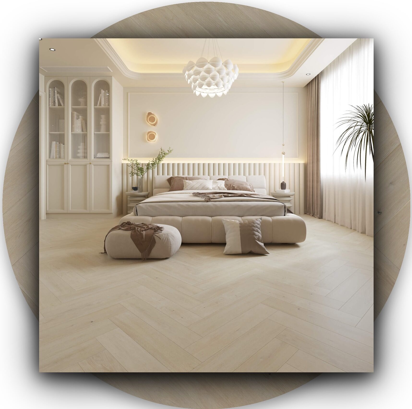 Sunstar Le Parquet Herringbone Flooring - 1506-RZ Nantes-Herringbone - Product Image
