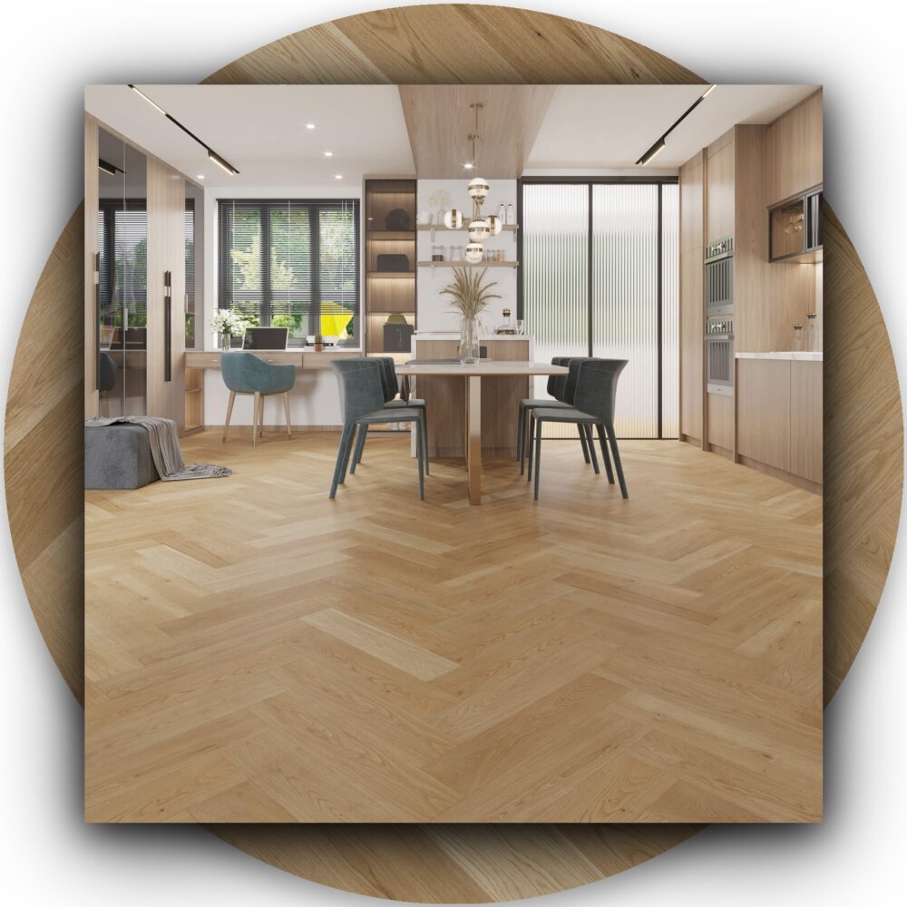 Sunstar Le Parquet Herringbone Flooring - 1507-RZ Dijon-Herringbone - Product Image
