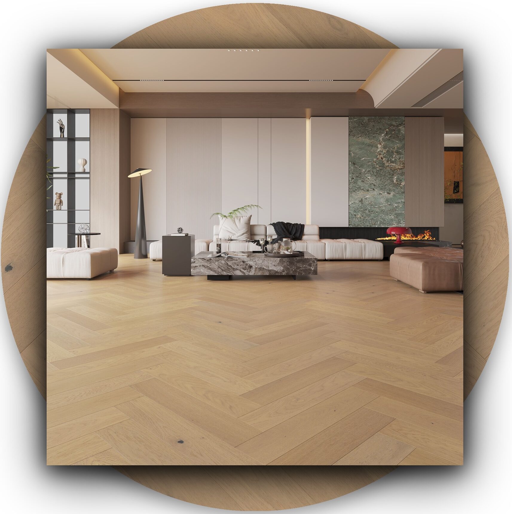 Sunstar Oak Classics - Herringbone Flooring - HW032-RZ Tulka-Herringbone - Product Image