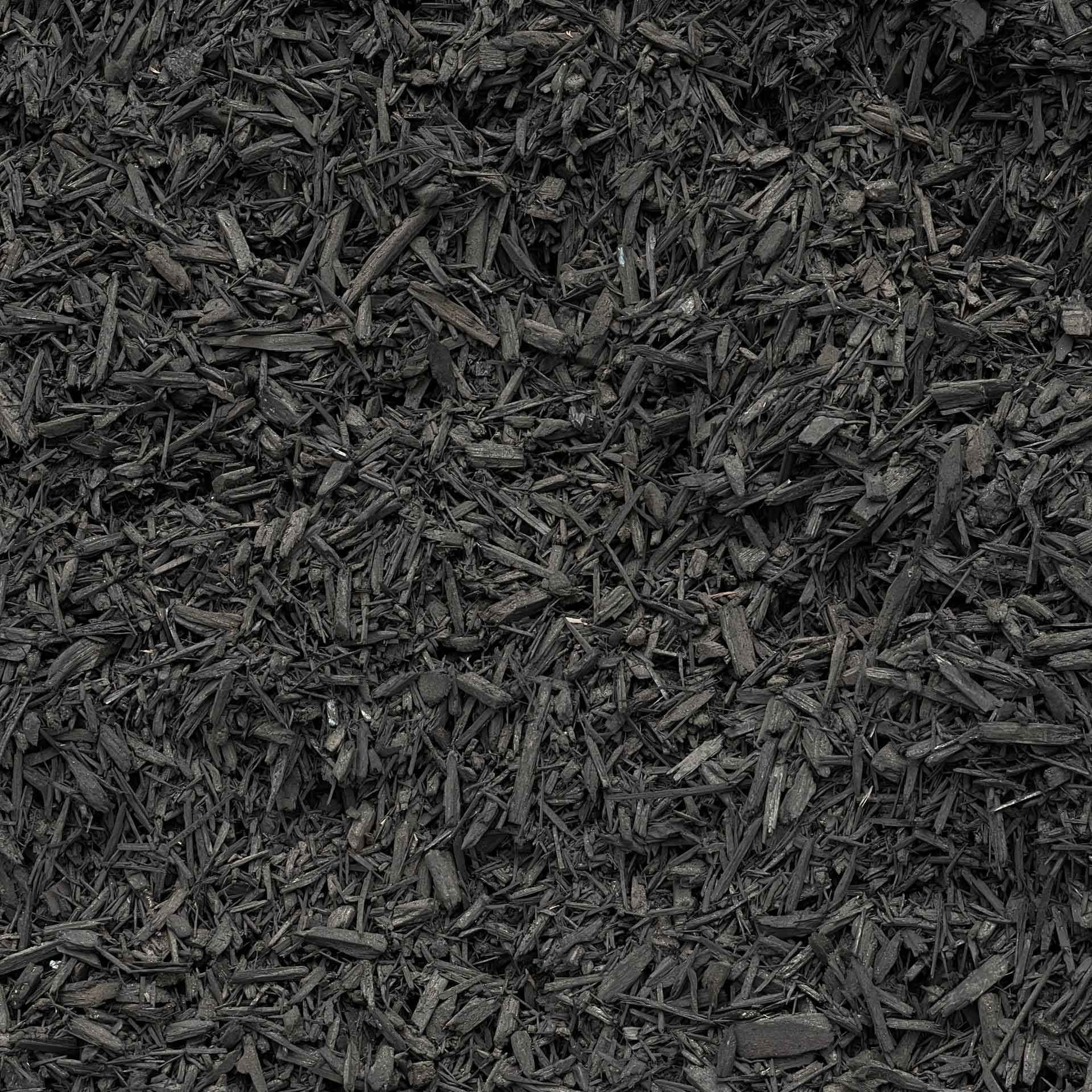 Black Mulch dyed garden mulch