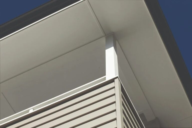 Illustrative image: James Hardie Flex eaves lining on a Hamptons-style home