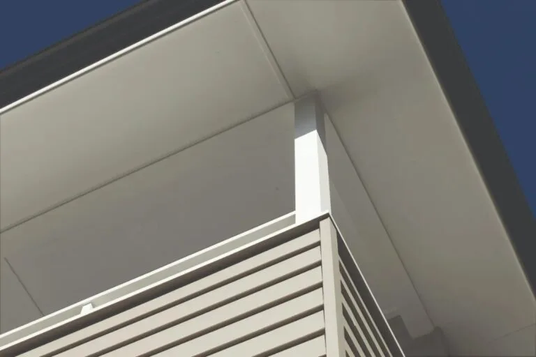 Illustrative image: James Hardie Flex eaves lining on a Hamptons-style home