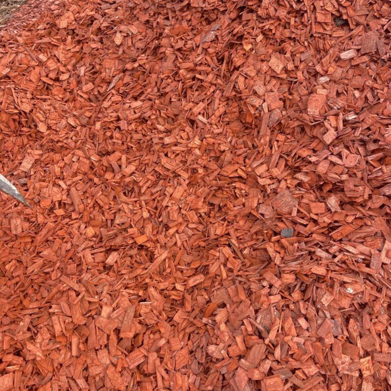 Terracotta Chips dyed garden mulch