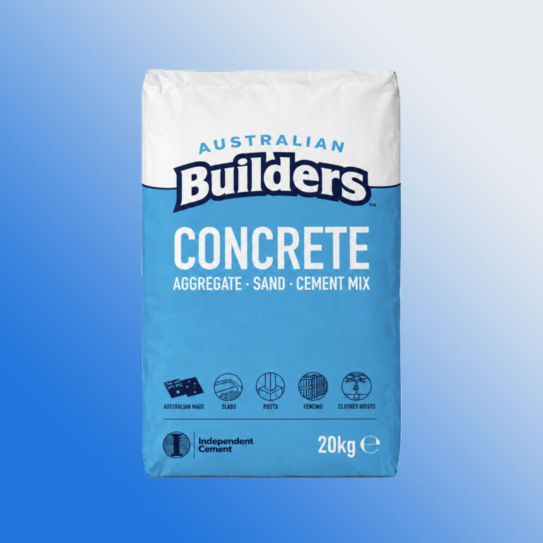 Australian Builders Concrete aggregate, sand and cement mix 20kg bag, front view