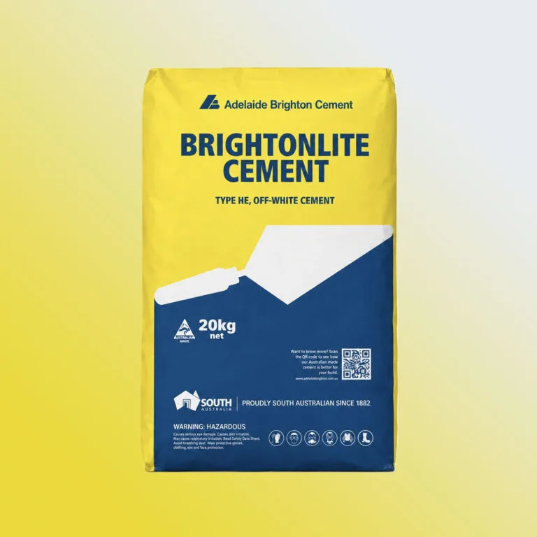 Adelaide Brightonlite Cement 20kg bag, front view