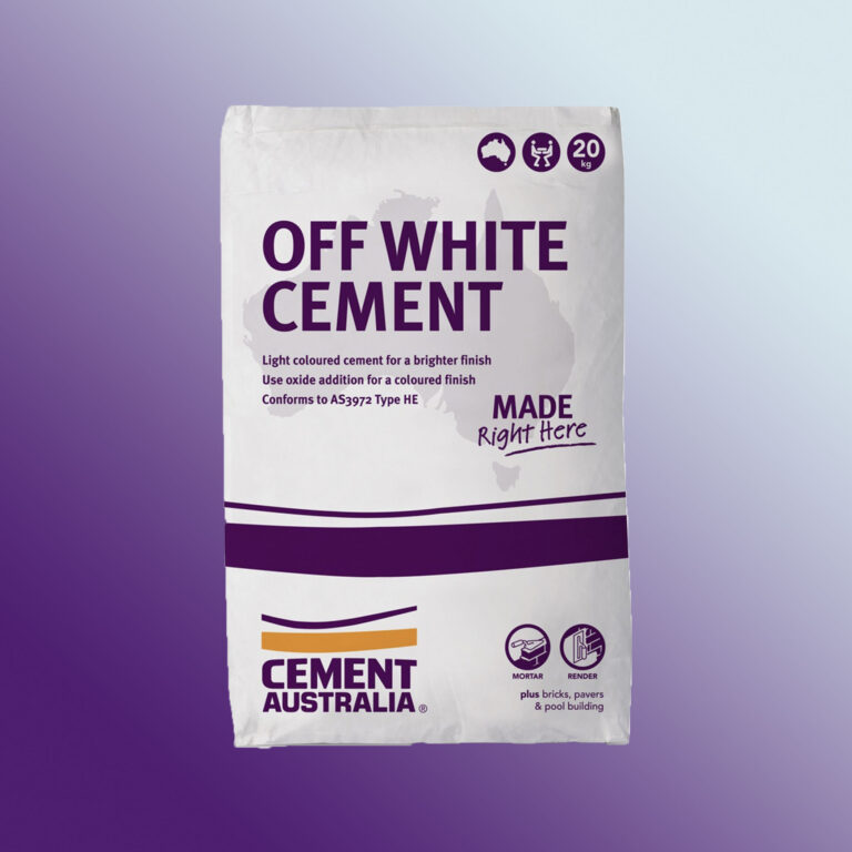 Cement Australia Off White Cement 20kg bag, front view