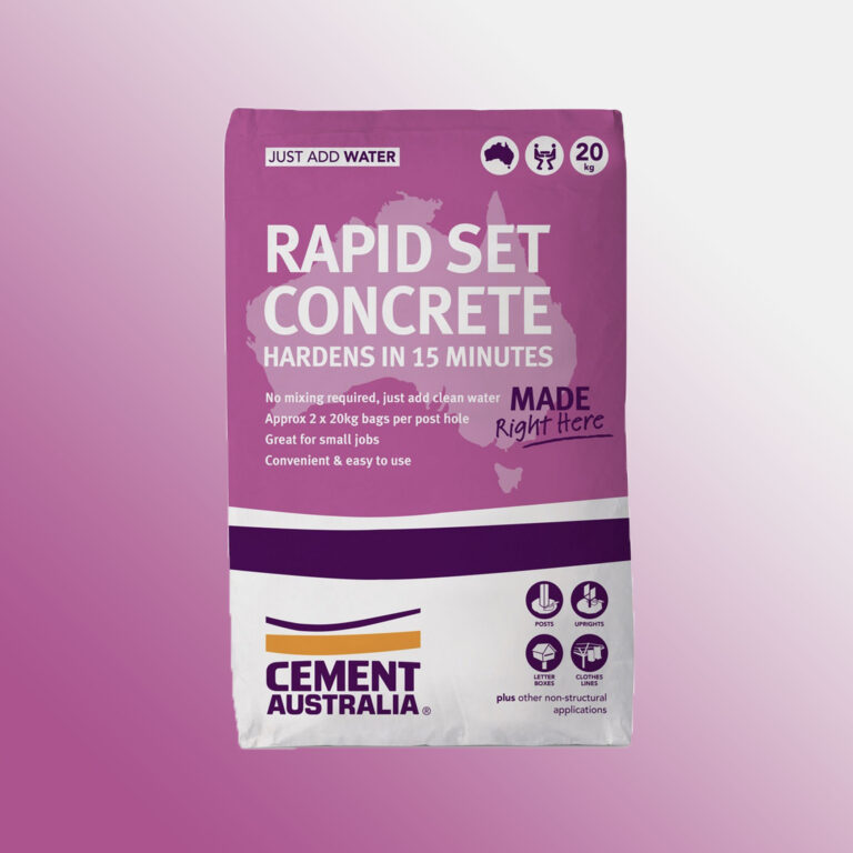 Cement Australia Rapid Set Concrete 20kg bag, front view