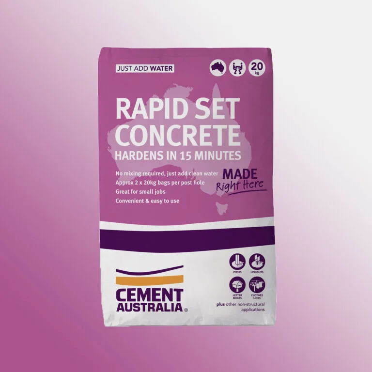 Cement Australia Rapid Set Concrete 20kg bag, front view