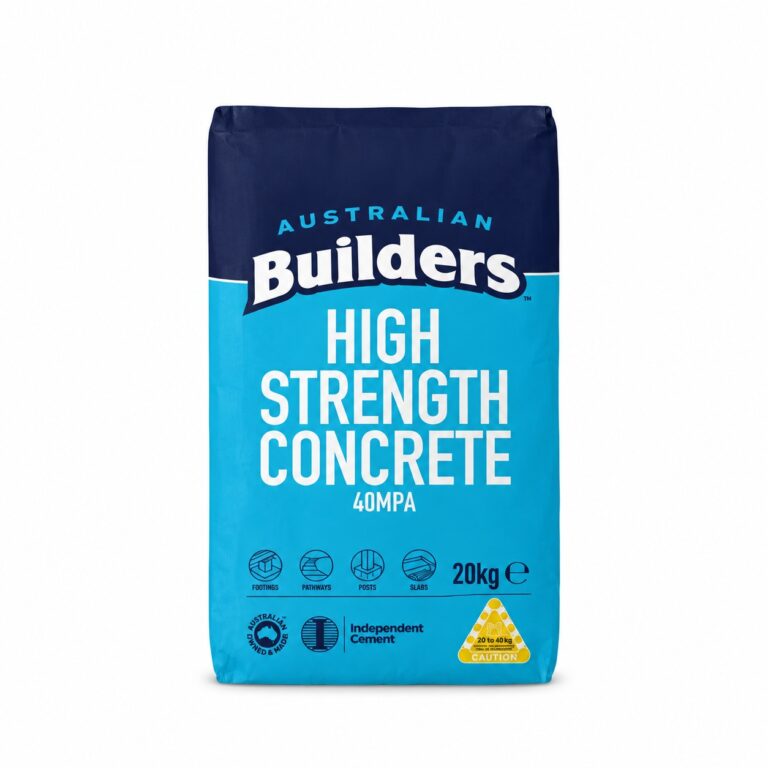 Australian Builders High Strength Concrete 20kg bag, front view