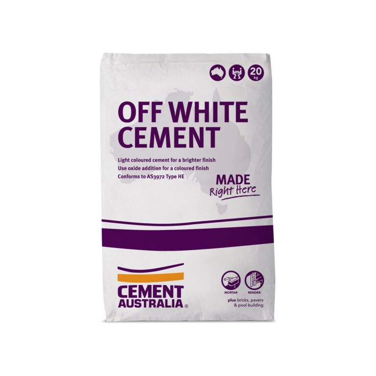 Cement Australia Off White Cement 20kg bag, front view