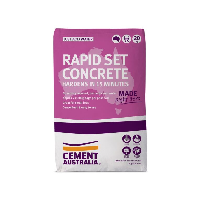 Cement Australia Rapid Set Concrete 20kg bag, front view
