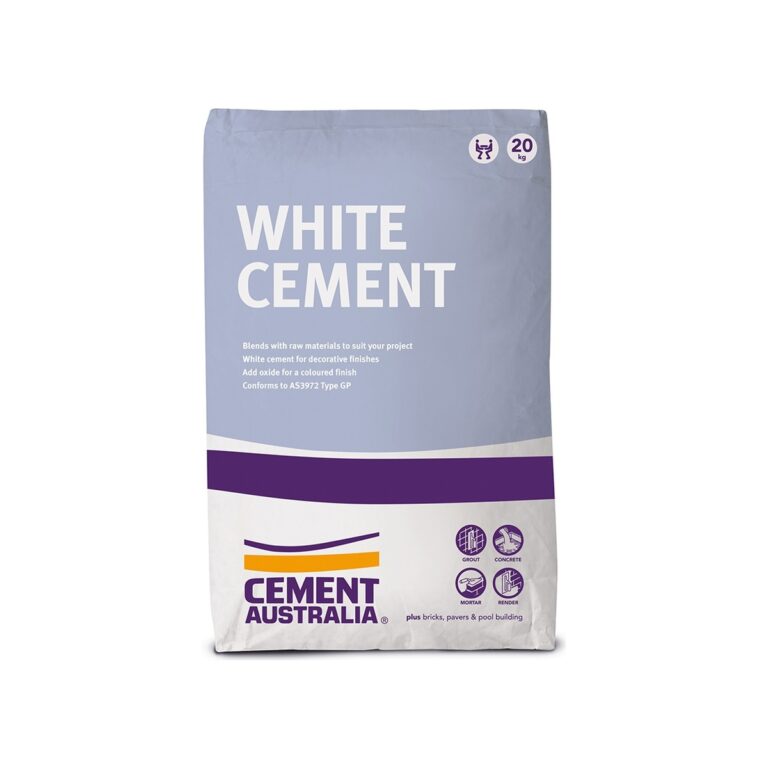 Cement Australia White Cement 20kg bag, front view