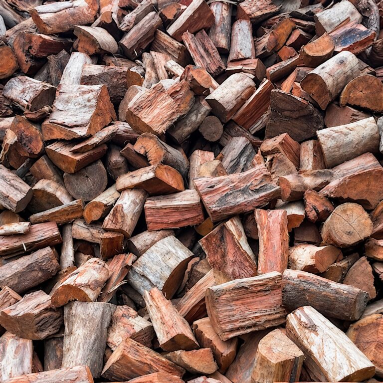 Firewood Redgum - split red gum firewood, sold by the cubic metre