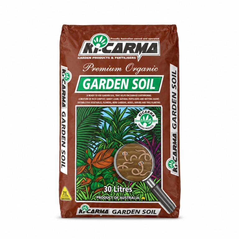 Ki-Carma Premium Organic Garden Soil 30 litre bag, front view